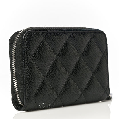 Chanel Caviar Quilted Zip Coin Purse Black 4 of 14