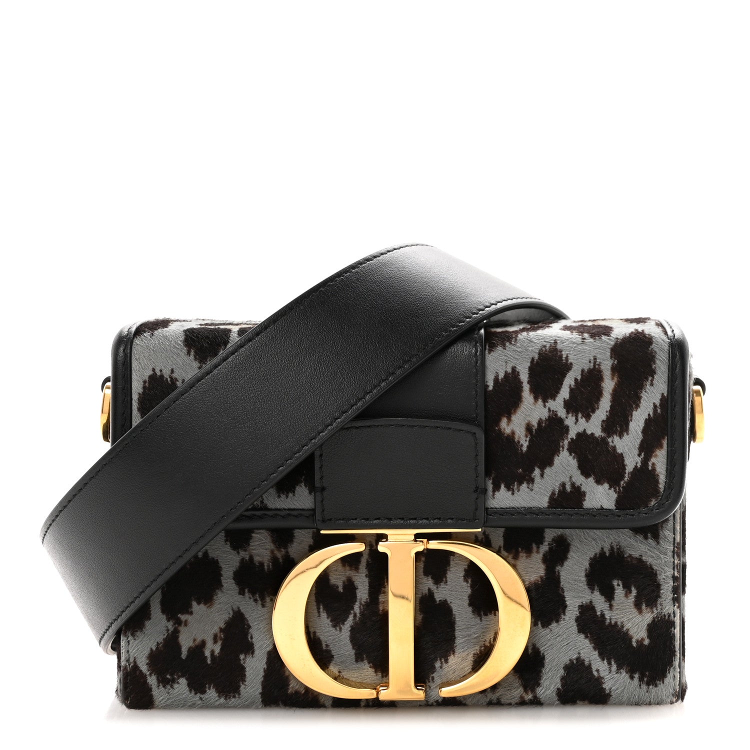 Christian Dior Pony Hair 30 Montaigne Box Bag Blue 1 of 9