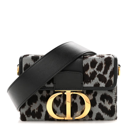 Christian Dior Pony Hair 30 Montaigne Box Bag Blue 1 of 9