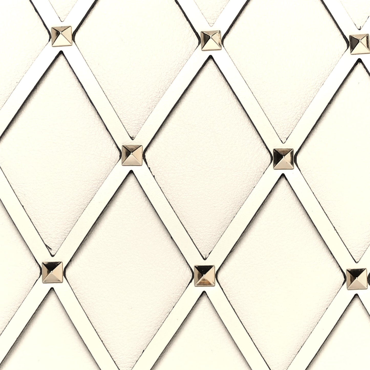 Smooth Calfskin Quilted Beehive Shoulder Bag Light Ivory