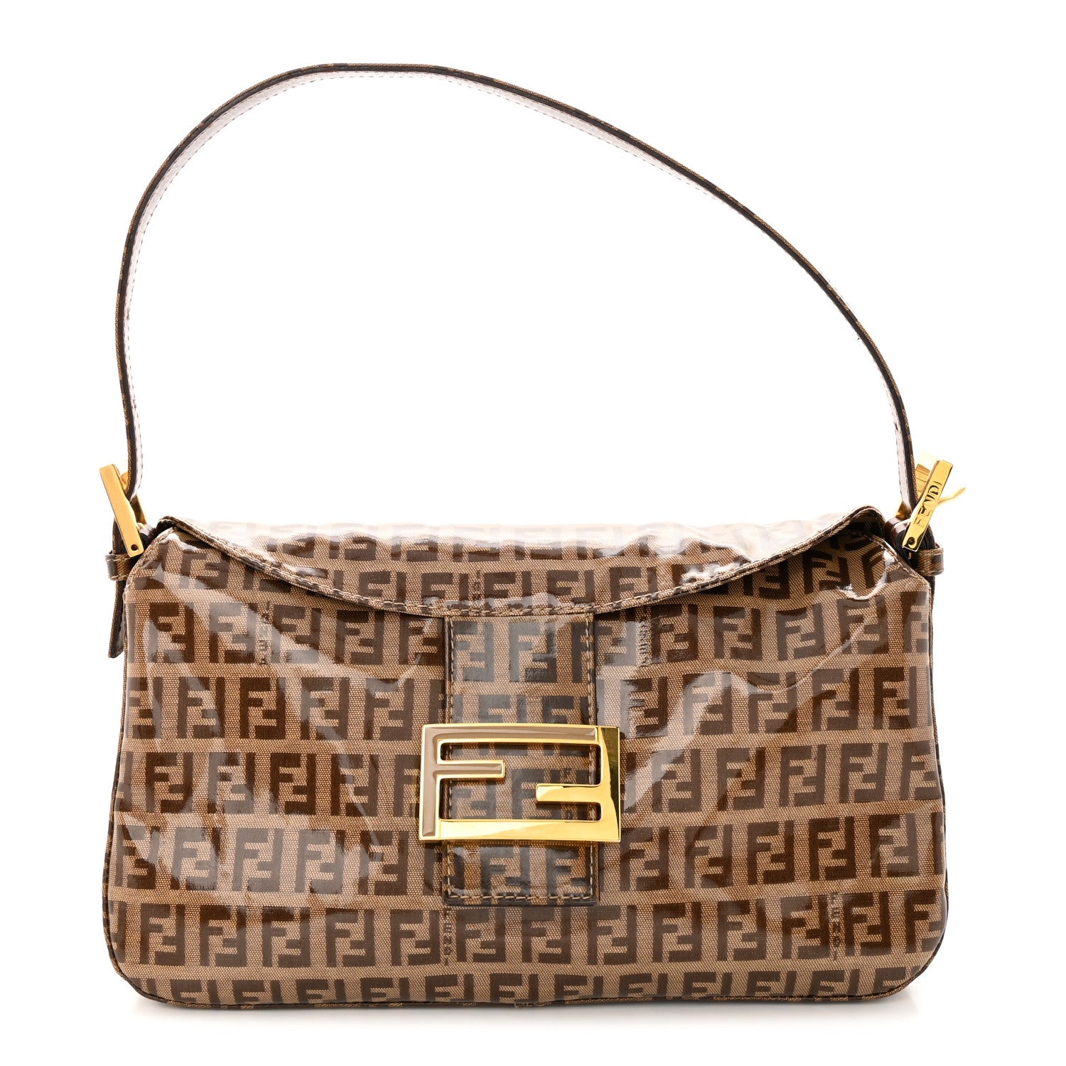 Fendi Vinyl Zucchino Baguette Tobacco 1 of 15