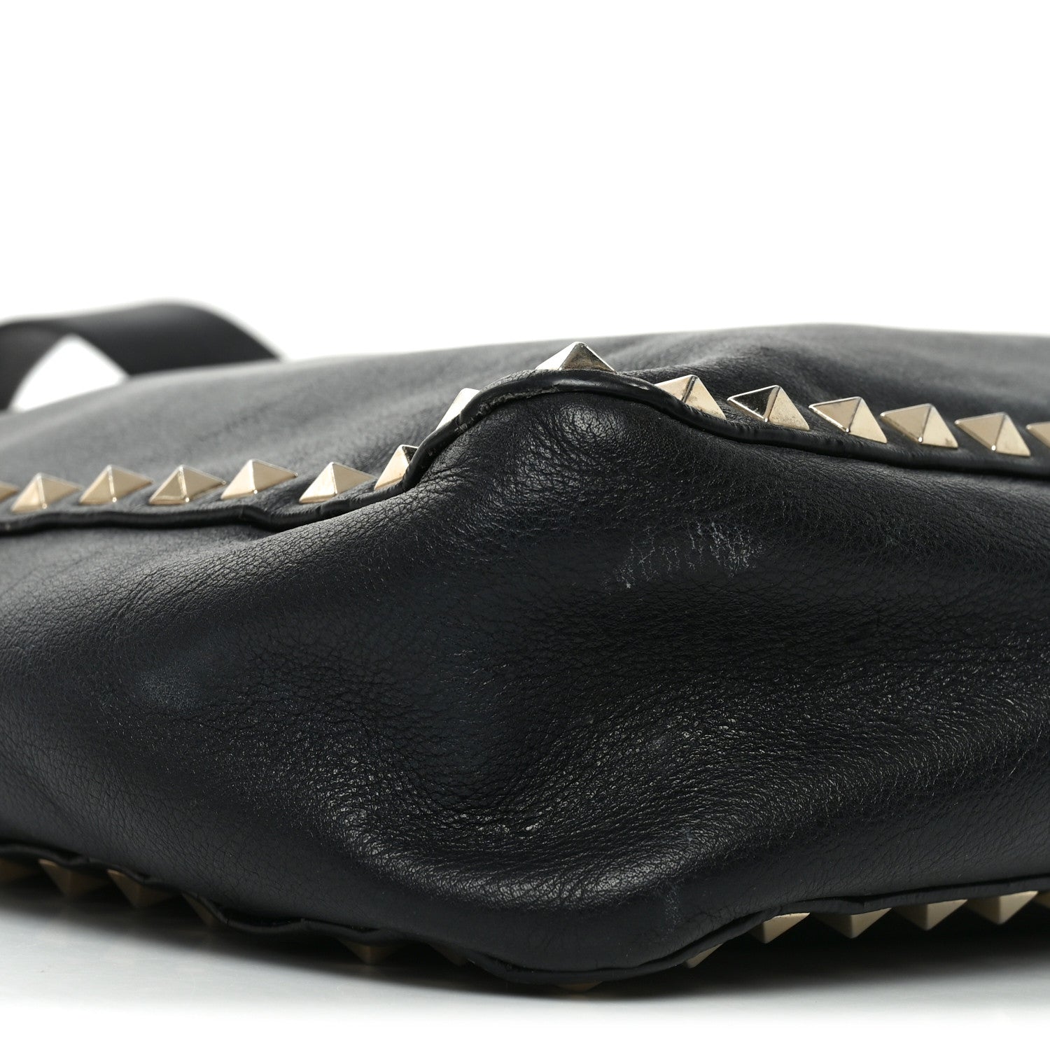 Valentino Garavani Vitello Calfskin Small Rockstud Flip-Lock Messenger Bag Black 8 of 11