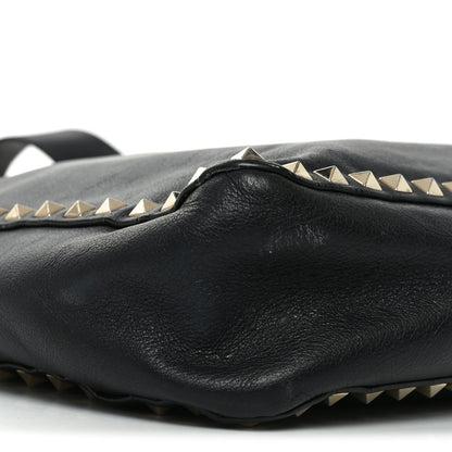 Valentino Garavani Vitello Calfskin Small Rockstud Flip-Lock Messenger Bag Black 8 of 11
