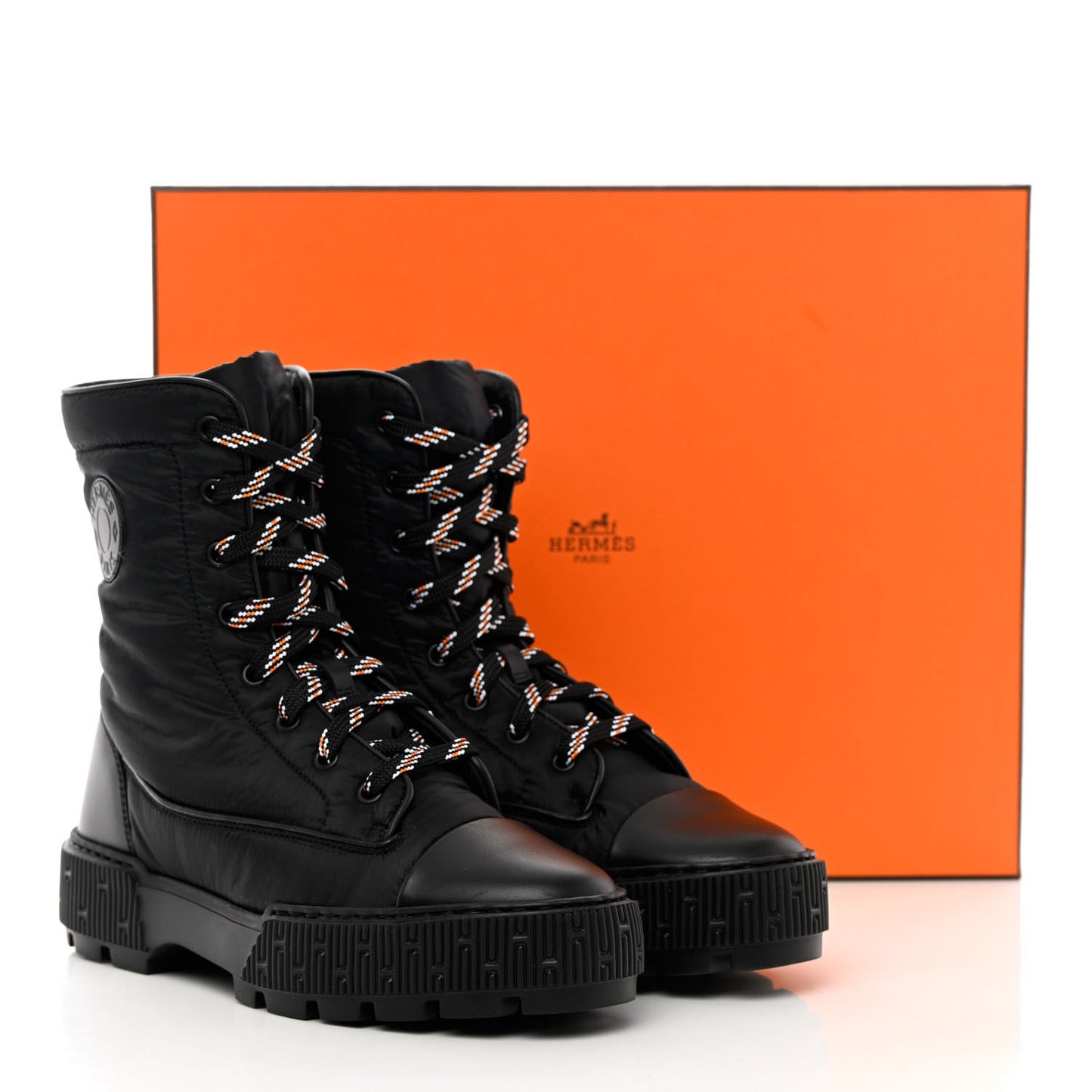 Calfskin Parachute Fresh Ankle Boots 38 Black