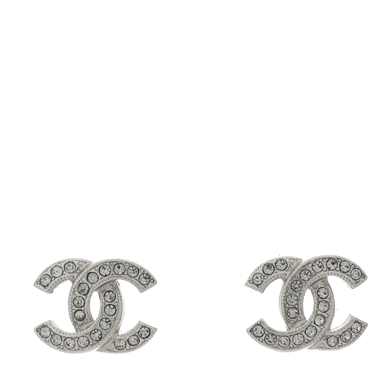 Crystal CC Earrings Silver