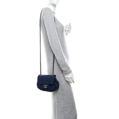 Chanel Washed Lambskin Quilted Mini Chain Around Flap Blue 2 of 12