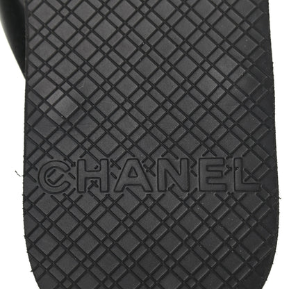 Chanel PVC Camellia Thong Sandals 37 Black 7 of 9