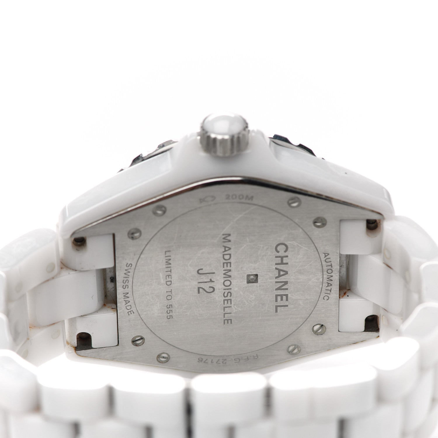 Chanel Stainless Steel Ceramic 38mm J12 Limited Edition Mademoiselle Automatic Watch White 4 of 5