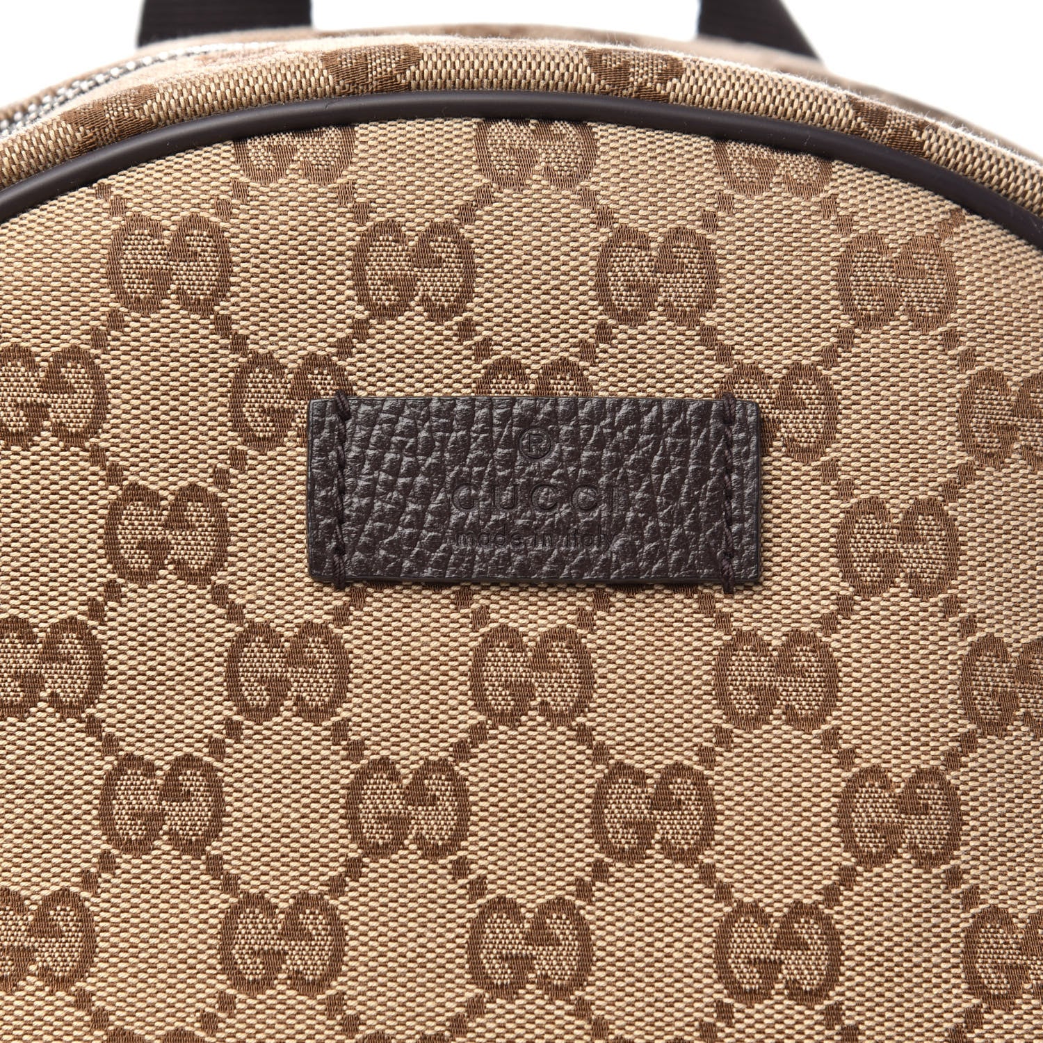 Gucci GG Monogram Travel Backpack Dark Brown 9 of 9