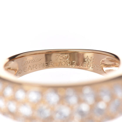 Cartier 18K Yellow Gold Diamond 6mm Etincelle de Band Ring 48 4.5 5 of 5