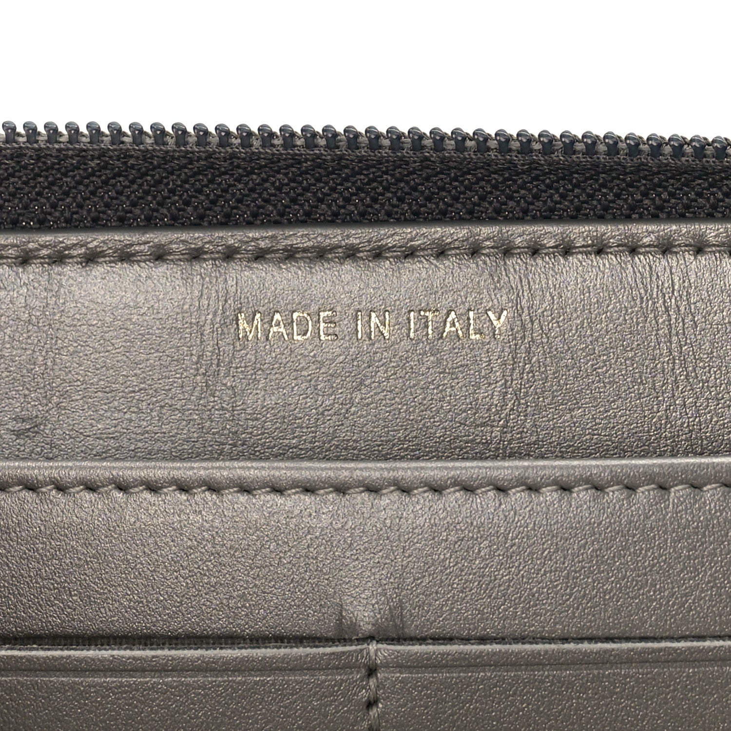 Chanel Cracked Metallic Calfskin Quilted Boy Long Zip Around Wallet Dark Silver 7 of 11