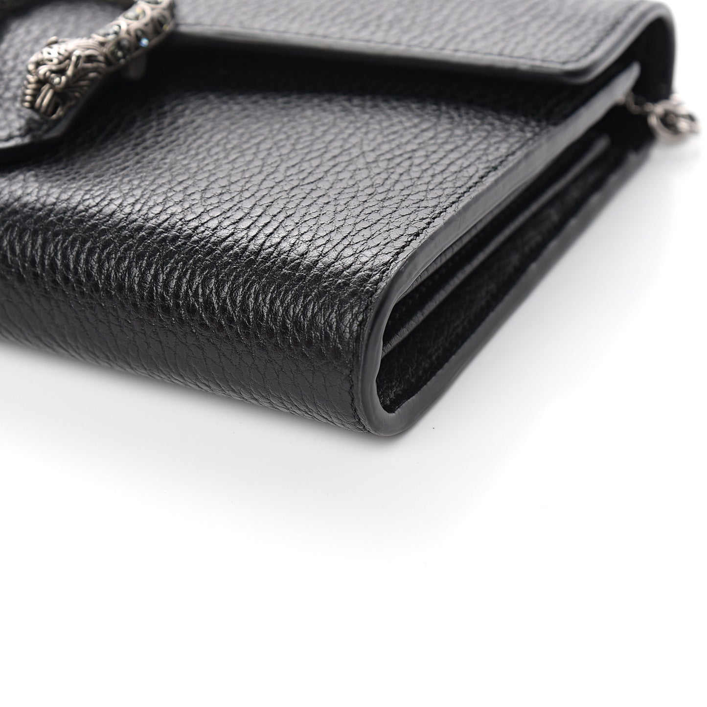 Calfskin Mini Dionysus Chain Wallet Black