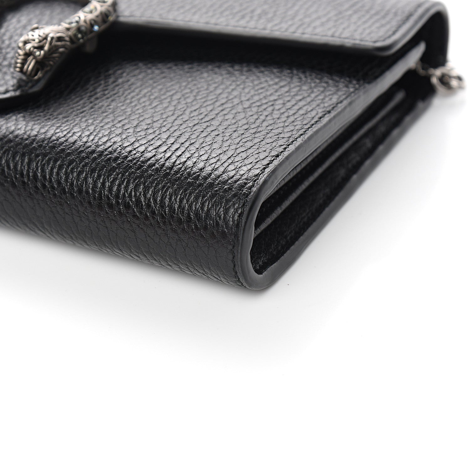 Gucci Calfskin Mini Dionysus Chain Wallet Black 8 of 10