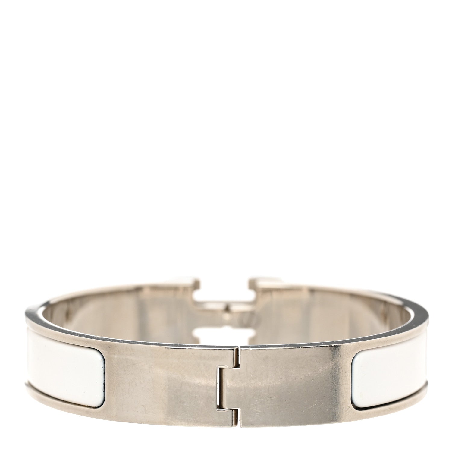 Hermes Enamel Narrow Clic Clac H Bracelet PM White 3 of 5