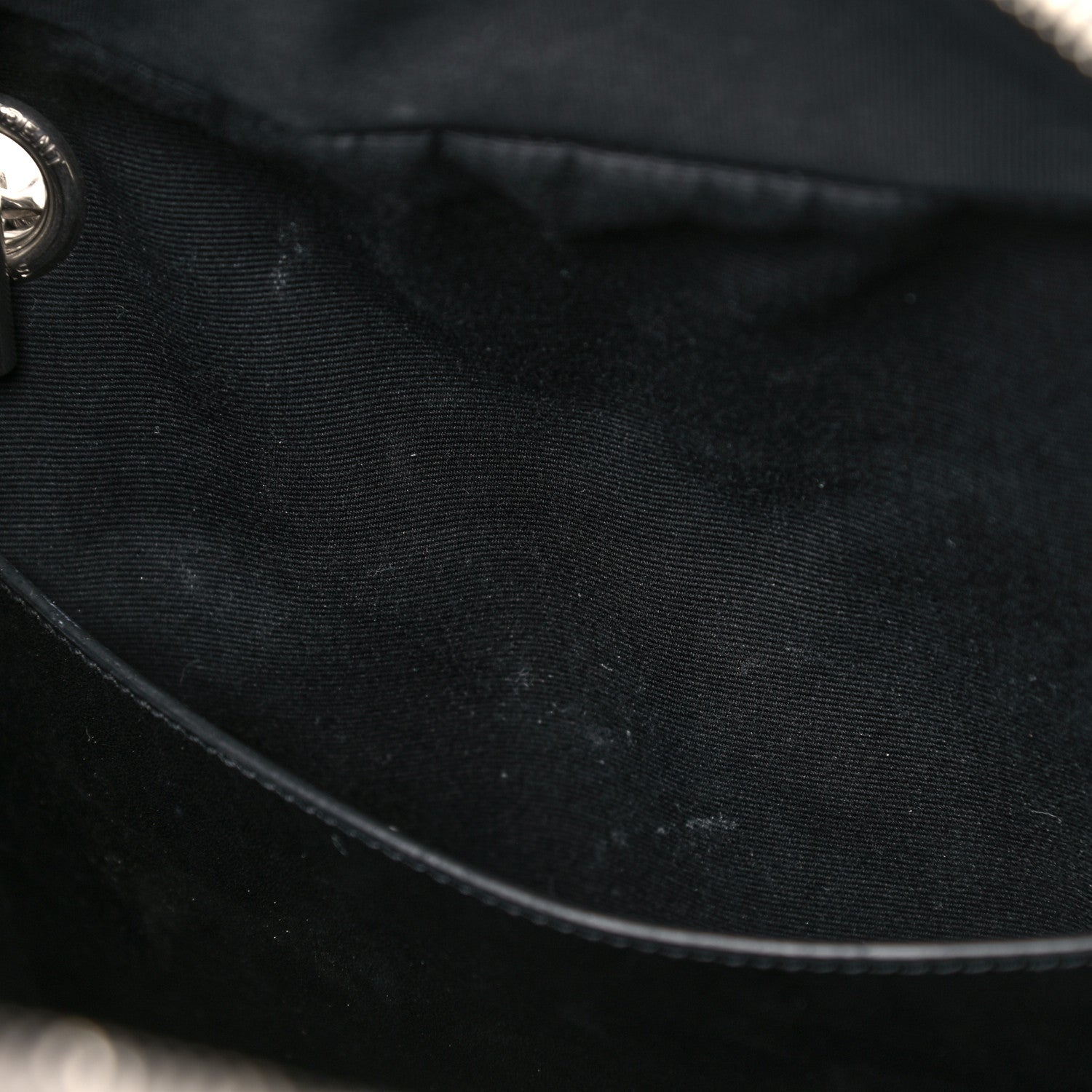 Saint Laurent Calfskin Y Quilted Monogram Medium Loulou Bowling Bag Light Grey 13 of 15