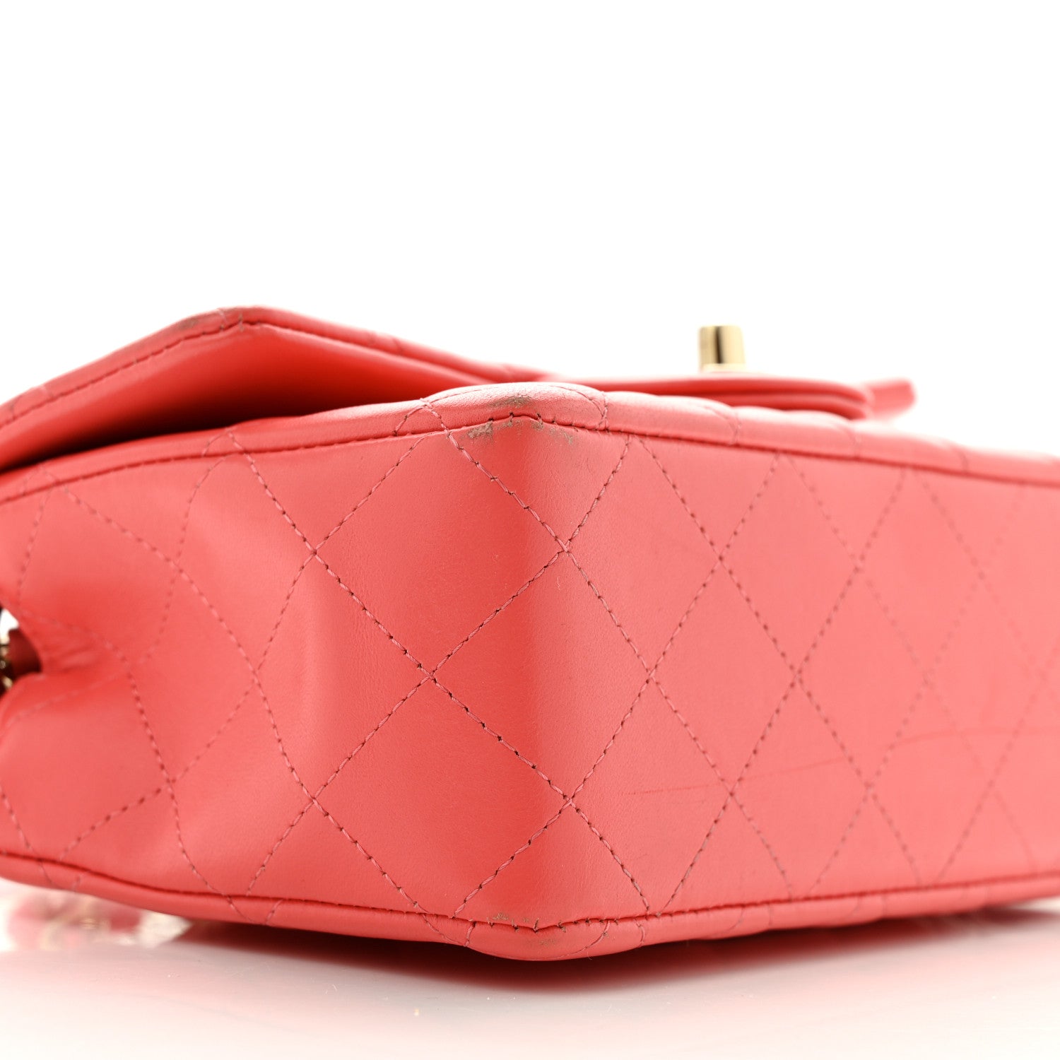 Chanel Lambskin Quilted Mini Rectangular Flap Pink 9 of 12