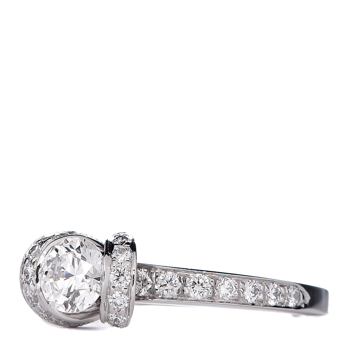 Platinum Diamond .41ct Ribbon Engagement Ring 49 5