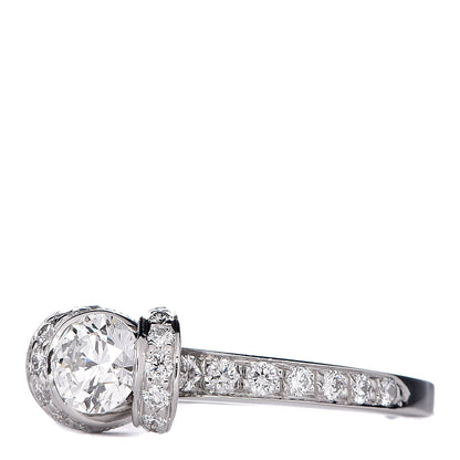 Tiffany Platinum Diamond .41ct Ribbon Engagement Ring 49 5 3 of 7