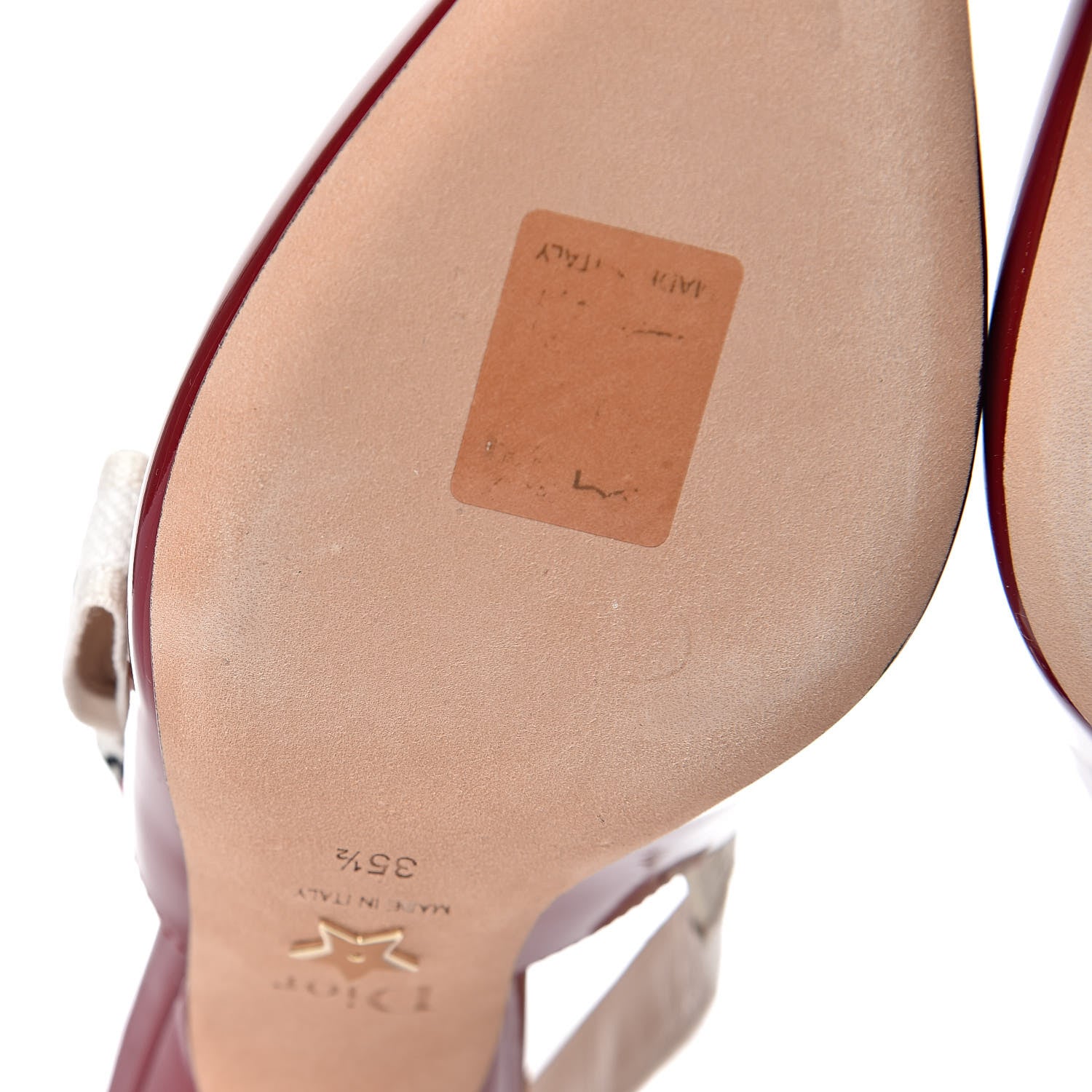 Christian Dior Patent Ribbon J'Adior Slingback 65mm Pumps 35.5 Scarlet 9 of 12