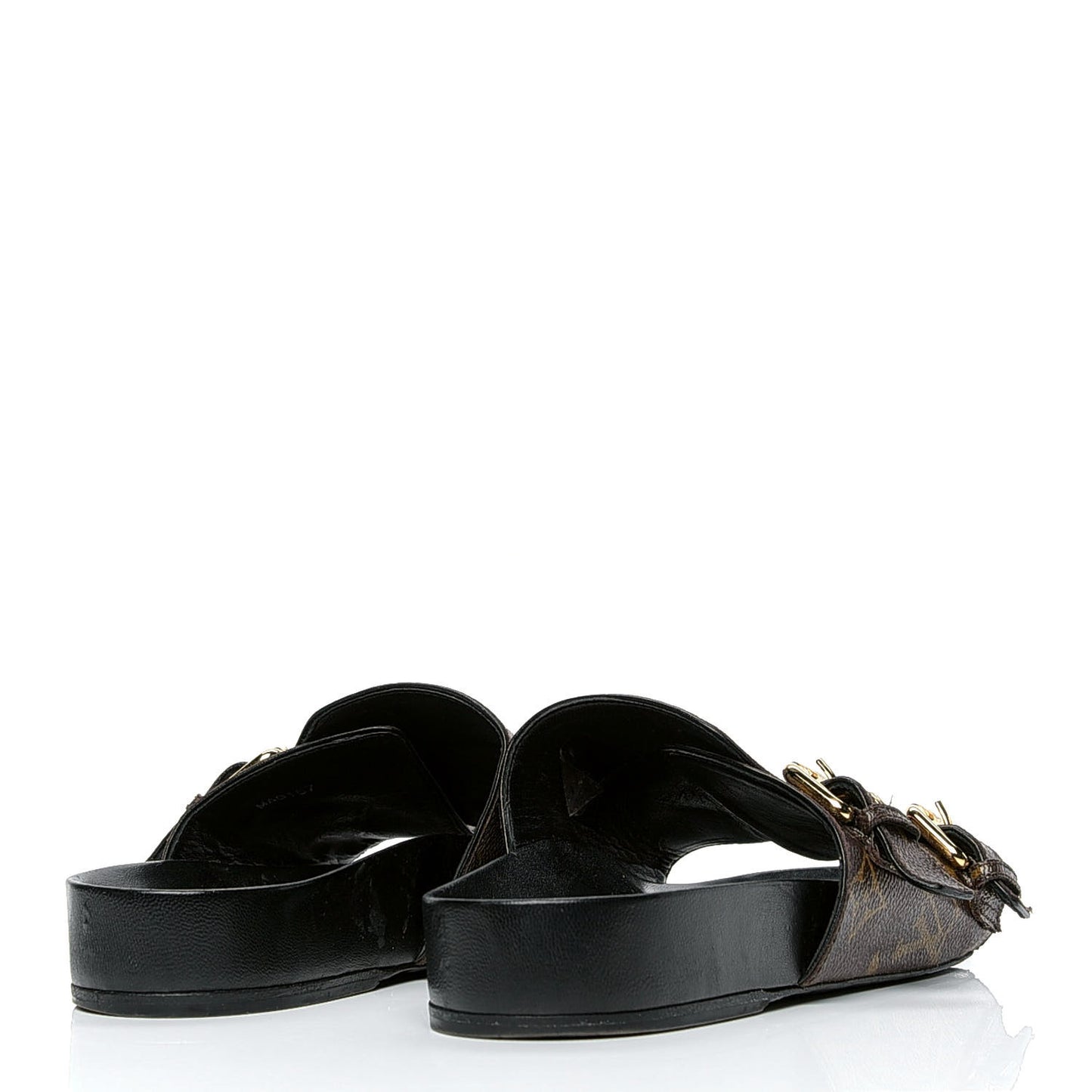 Monogram Patch Work World Tour Bom Dia Flat Mule 36 Black