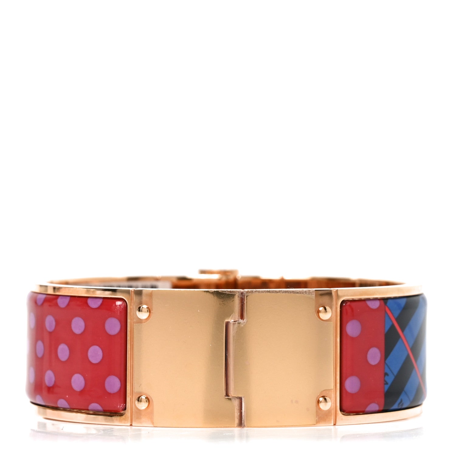 Hermes Enamel Printed Wide Charniere Astrologie A Pois Hinged Bracelet L Surnaturel 3 of 4