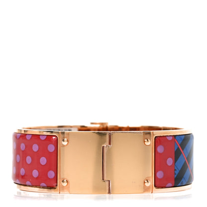 Hermes Enamel Printed Wide Charniere Astrologie A Pois Hinged Bracelet L Surnaturel 3 of 4
