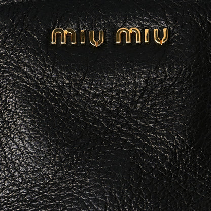 Miu Miu Goatskin Madras Bauletto Black 7 of 9
