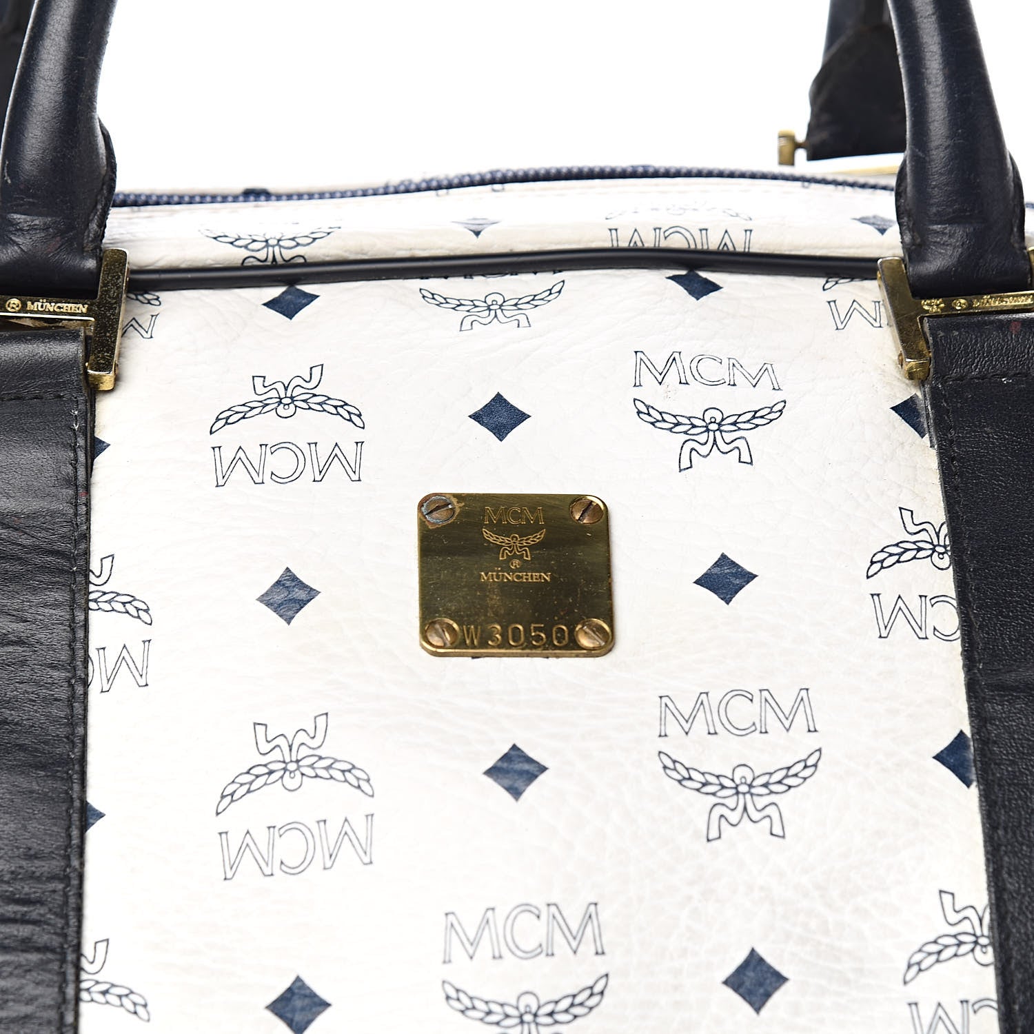 MCM Visetos Weekender Duffle Bag White 13 of 18