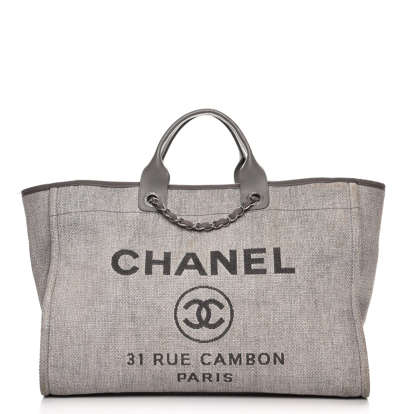 Canvas Large Deauville Tote Grey