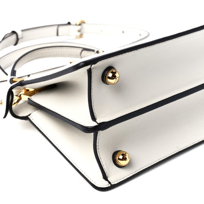 Fendi Shiny Nappa Petite Peekaboo I SEE U Satchel White 11 of 13