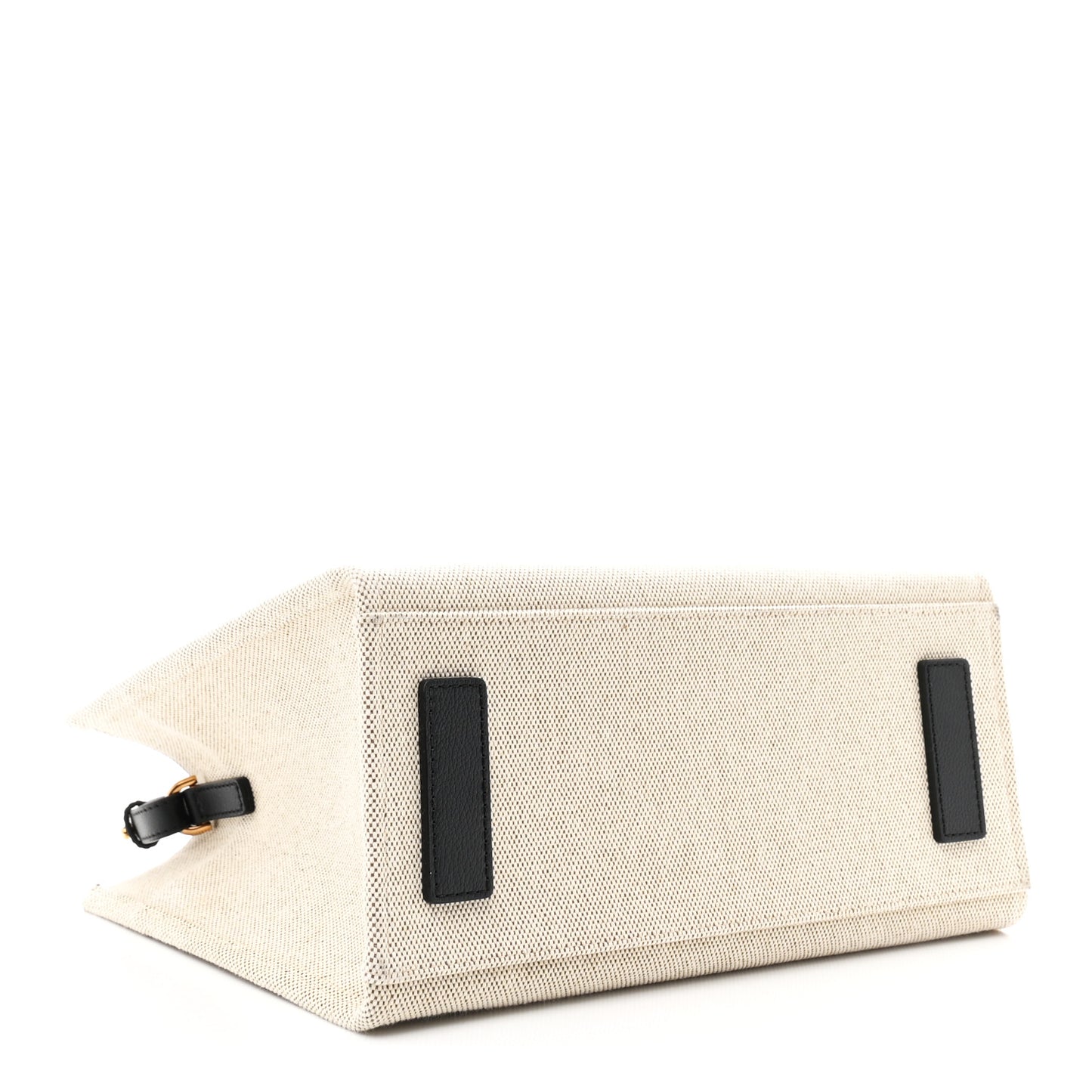 Canvas Calfskin La Medusa Small Tote Bag Beige
