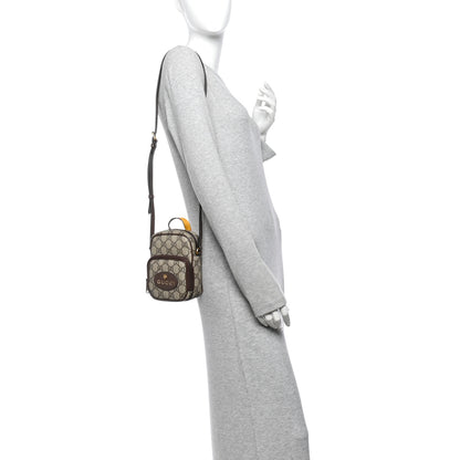 Gucci GG Supreme Monogram Mini Neo Vintage Double Zip Messenger Bag Beige New Acero Crop 2 of 13