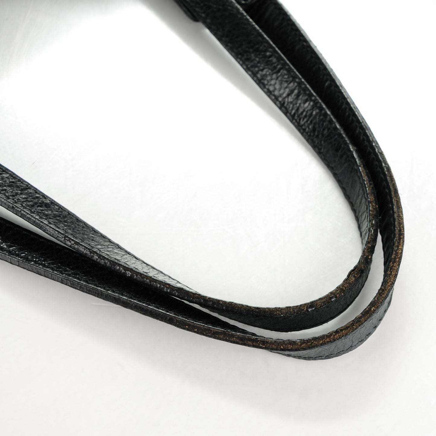 Glazed Calfskin Large On The Road Tote Black