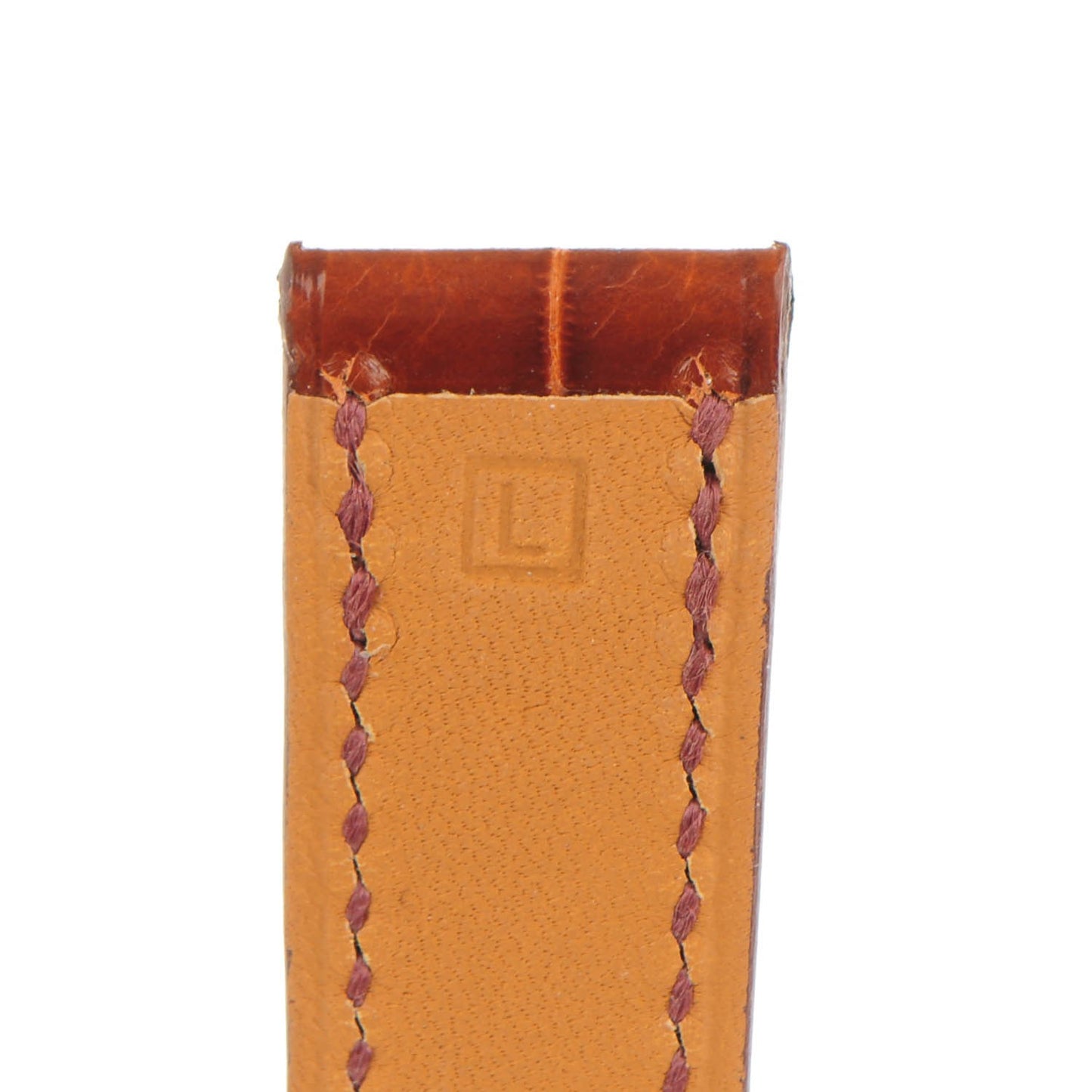 Shiny Alligator Watch Strap Miel