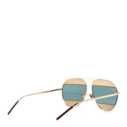 Christian Dior Split 1 Aviator Sunglasses Gold 4 of 6