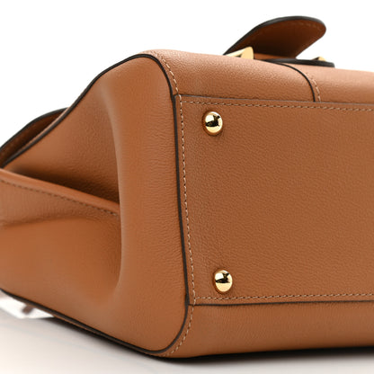 Delvaux Grained Calfskin Mini Brillant Satchel Natural 9 of 10