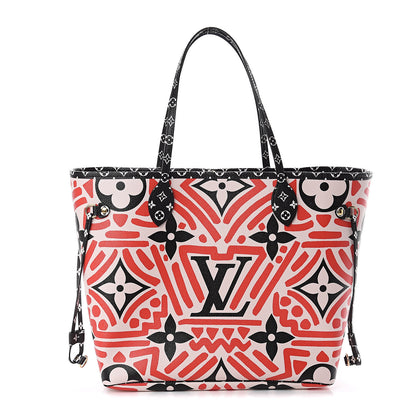 Louis Vuitton Monogram Giant Crafty Neverfull MM Creme Rouge Black 1 of 8