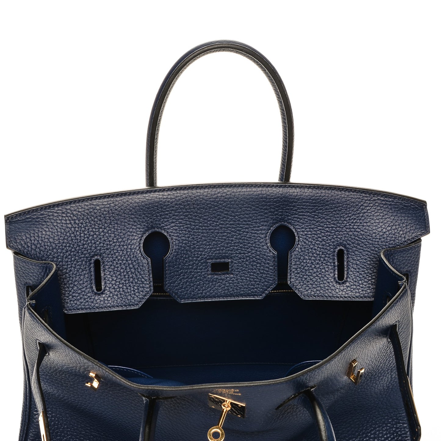Taurillon Clemence Birkin 35 Bleu Saphir