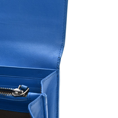 Bottega Veneta Nappa Intrecciato Continental Flap Wallet Blue 8 of 9