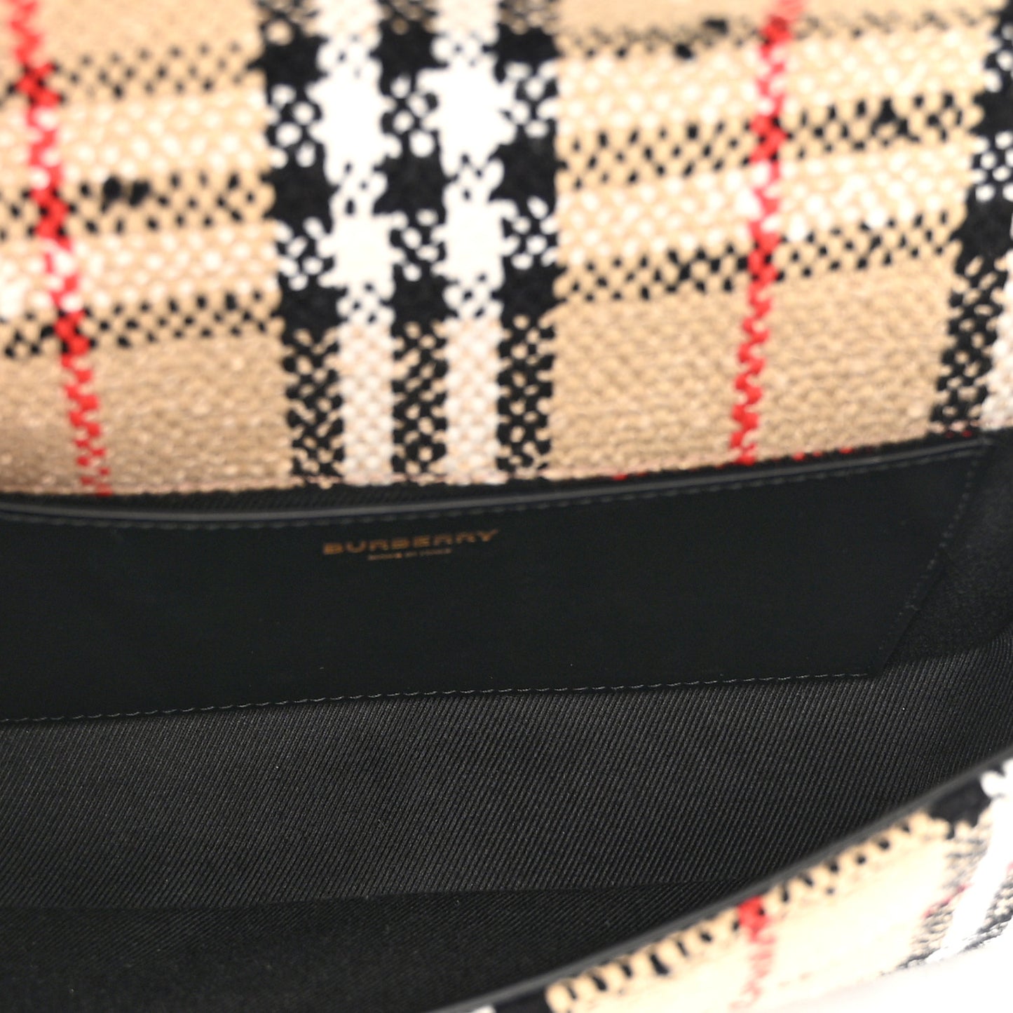 Calfskin Boucle Check Small Lola Chain Bag
