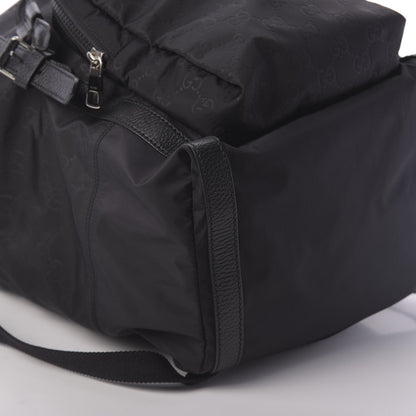 Gucci Nylon Monogram Medium Light Double Buckle Backpack Black 5 of 9