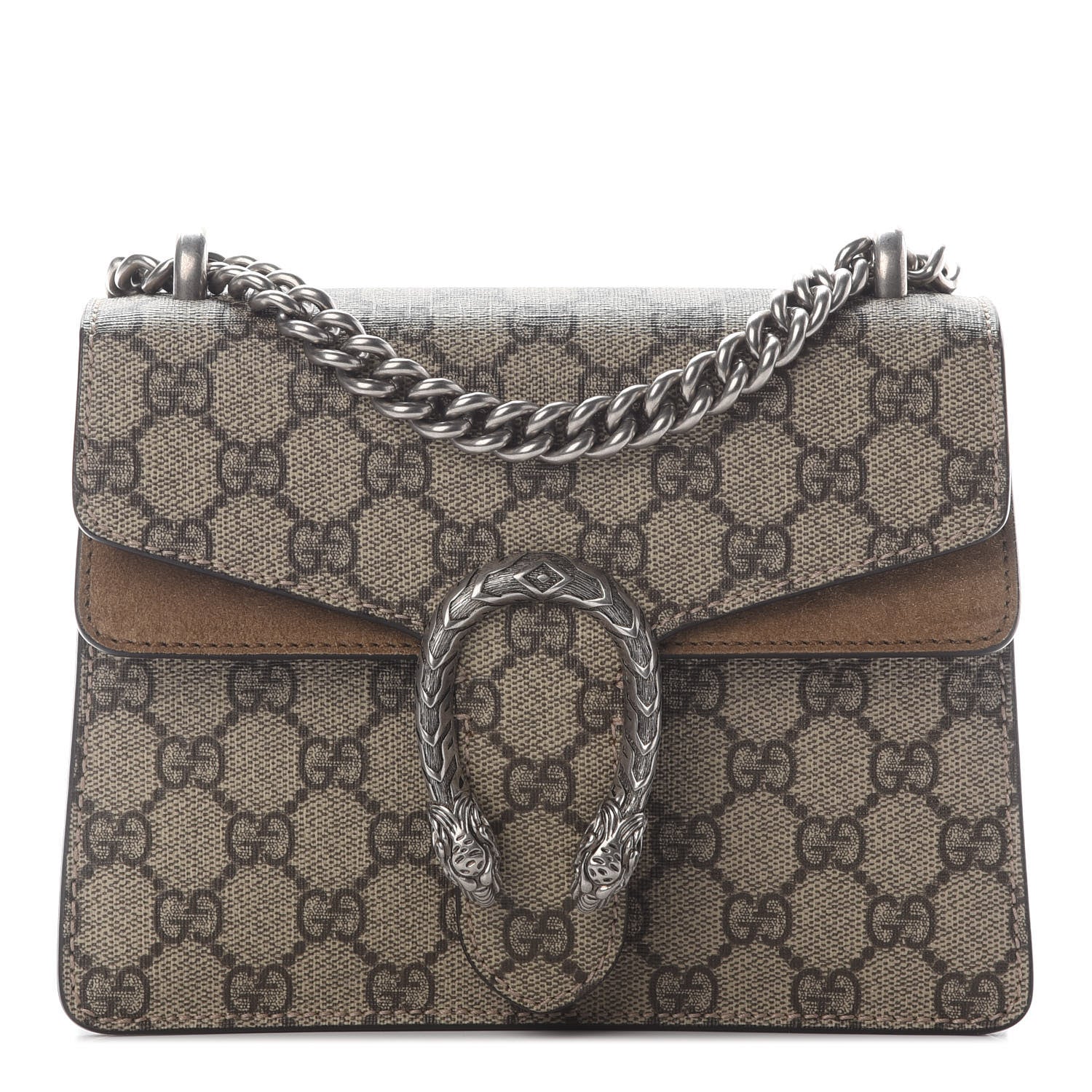 Gucci GG Supreme Monogram Mini Dionysus Shoulder Bag Taupe 1 of 9
