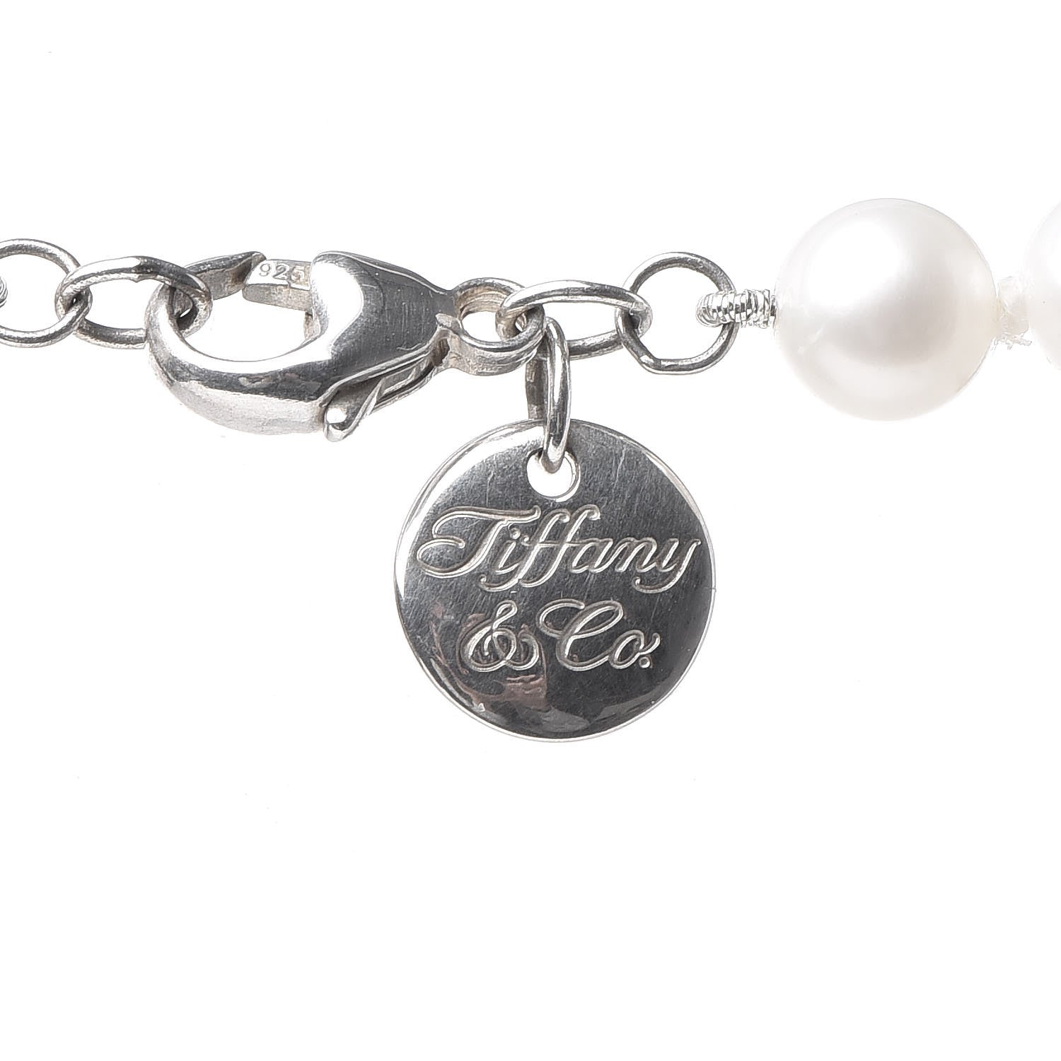 Tiffany Sterling Silver Freshwater Pearl 6-7mm Ziegfeld Necklace 4 of 8