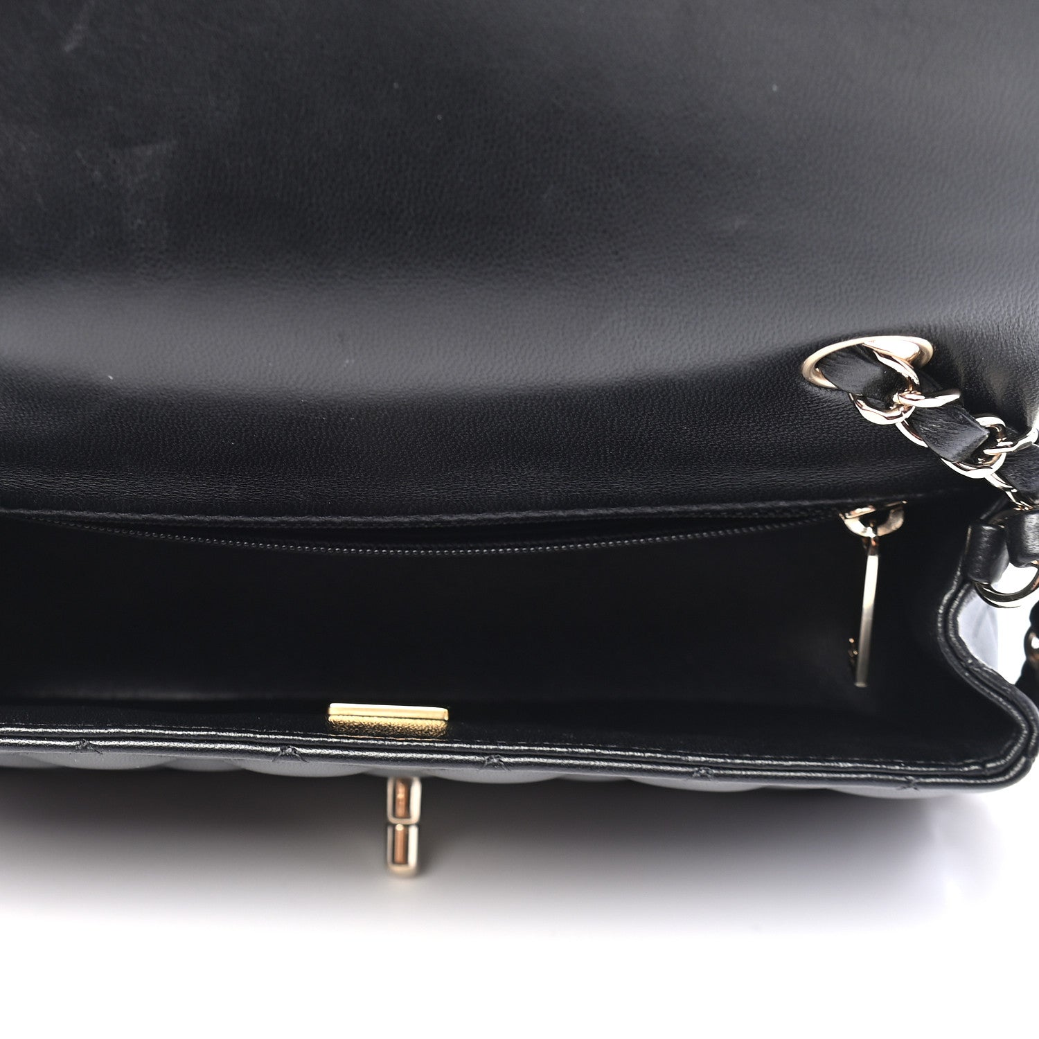 Chanel Lambskin Quilted Mini Rectangular Flap Black 4 of 8