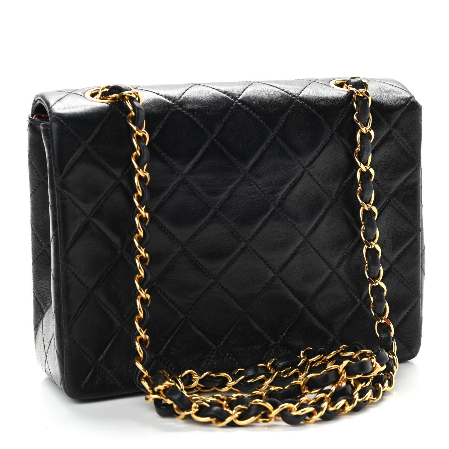 Chanel Lambskin Quilted Mini Square Flap Bag Black 3 of 10