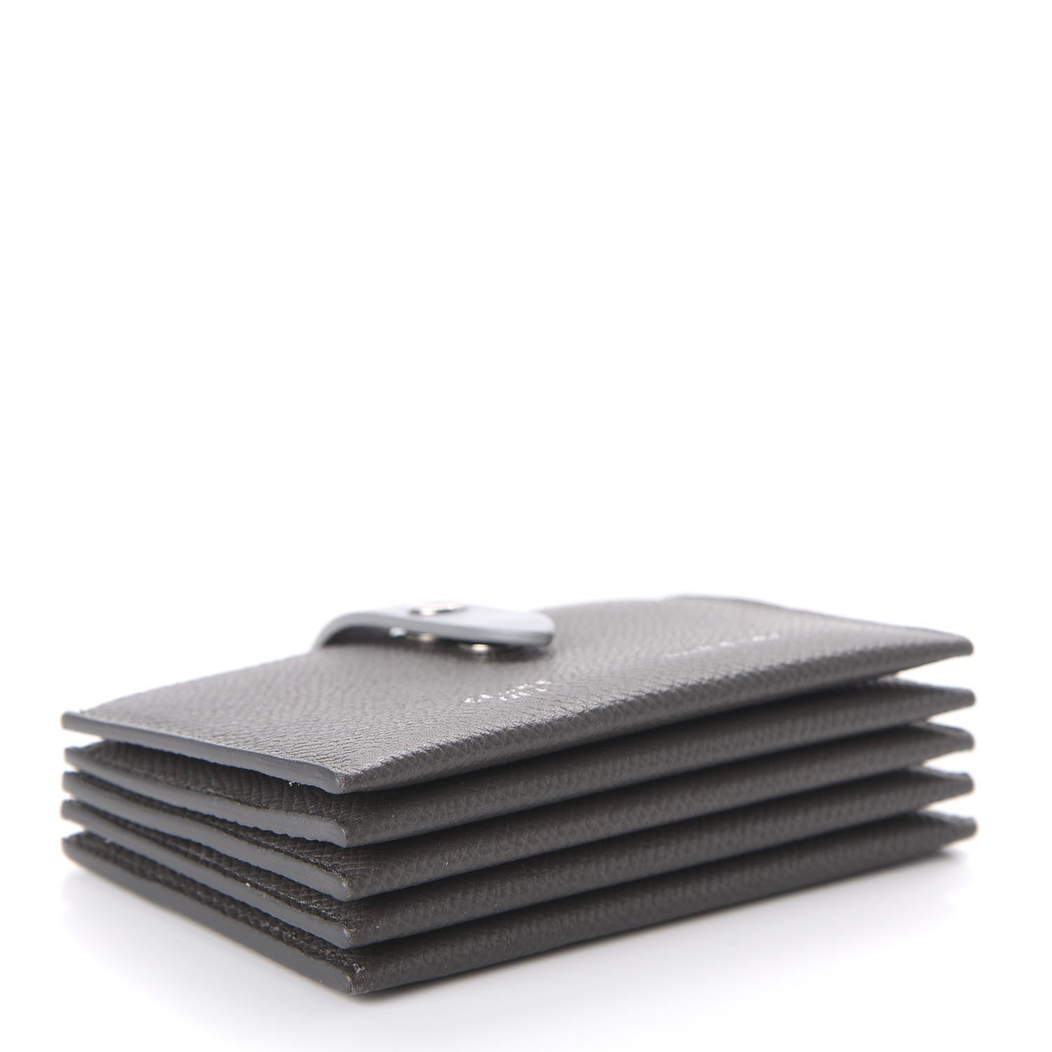 Celine Grained Shiny Calfskin Accordion Card Holder Grey 4 of 10