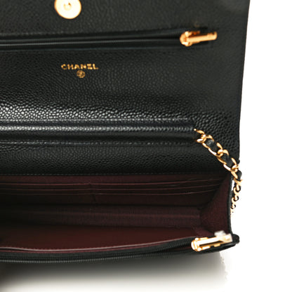 Chanel Caviar Quilted Wallet On Chain WOC Black 5 of 12