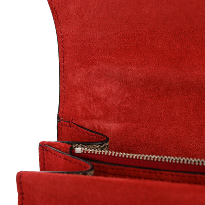 Gucci GG Supreme Monogram Suede Cudu Medium Dionysus Shoulder Bag Beige Ebony Vulcanic Red 11 of 13