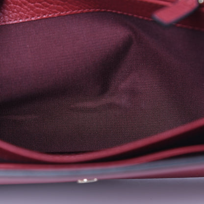 Valentino Garavani Pebbled Calfskin Rockstud Envelope Wallet On Chain Bag Rubino 7 of 10