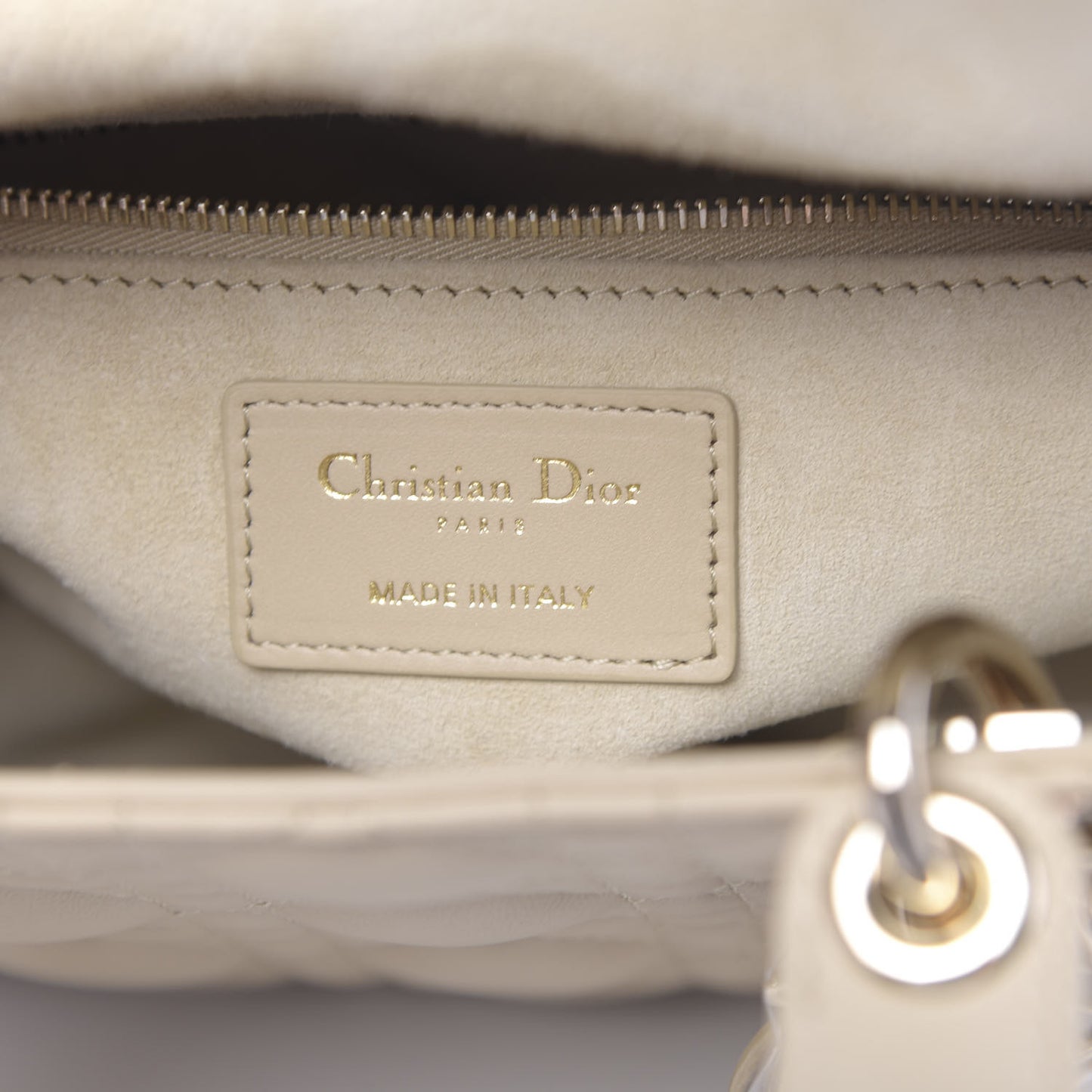 Lambskin Cannage Small My ABCDior Lady Dior Beige
